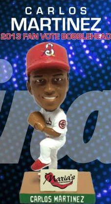 Calor Martinez 2013 Fan Vote Mini Bobblehead - Springfield Cardinals - St Louis Cardinals