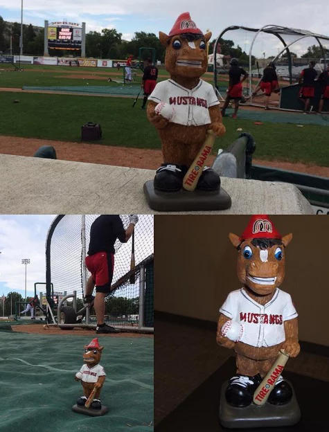 Homer Garden Gnome - Billings Mustangs - Cincinnati Reds