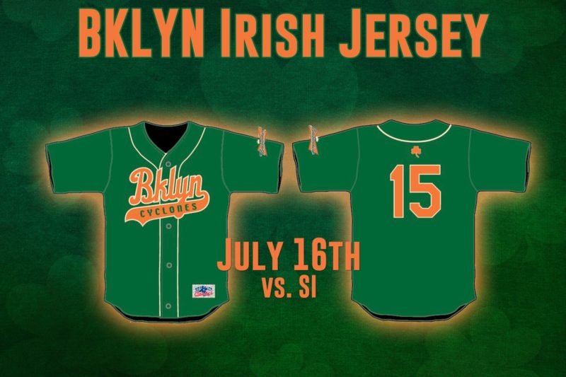 Irish Jersey 2015 - Brooklyn Cyclones - Mets - Stadium Giveaway Exchange