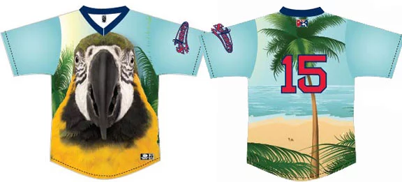 Jimmy Buffet Parrot Head Replica Jersey - Lowell Spinners - Boston Redsox