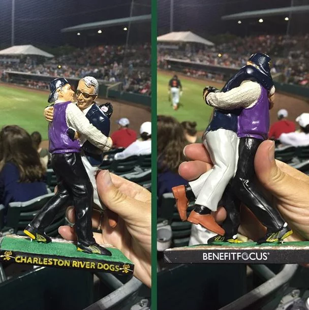 Joe P. Riley and Bill Murray Figurine - Charleston River Dogs - New York Yankees
