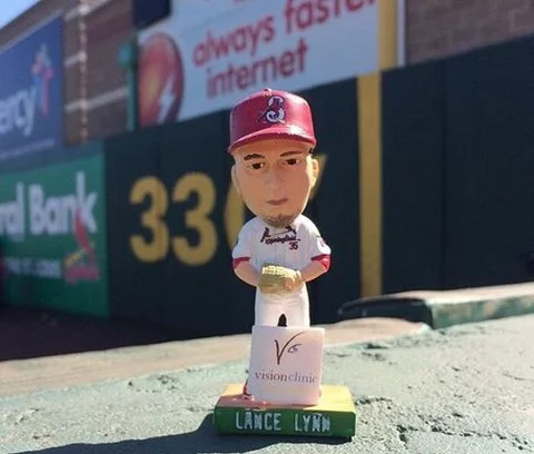 Lance Lynn Mini Bobblehead 2009 fan vote - springfield cardinals - st louis cardinals