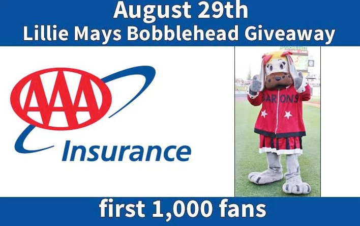 Lillie Mays Bobblehead - Birmingham Barrons - Chicago White Sox
