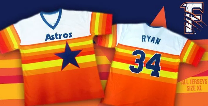 Nolan Ryan Replica Throwback Jersey - Fresno Grizzlies - Houston Astros