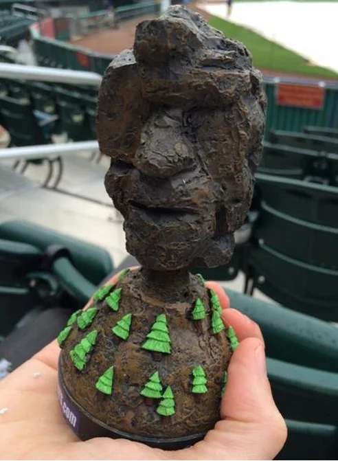 Old Man of The Mountain Bobblehead - New Hampshire Fischer Cats - Toronto Blue Jays