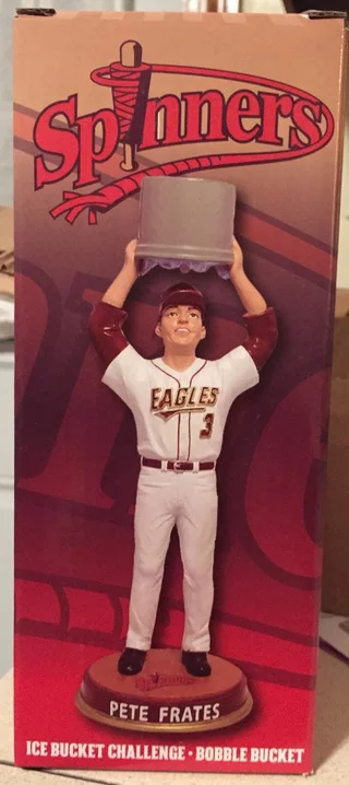 Pete Frates Bobble Ice Bucket Bobblehead - Lowell Spinners - Boston Red Sox