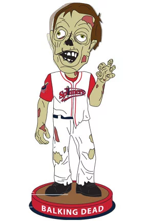 Zombie Bobblehead - Lowell Spinners - Boston Redsox