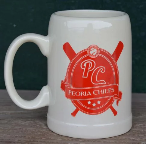 beer stein - peoria chiefs - st louis cardinals