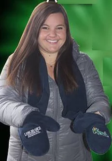cedar rapids kernals scarf mittens - twins - april 17th