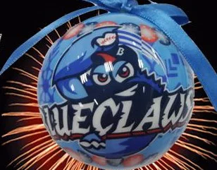 christmas ornament - lakewood blue claws - philadelphia phillies