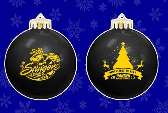 christmas ornament - willmar stingers - northwoods league