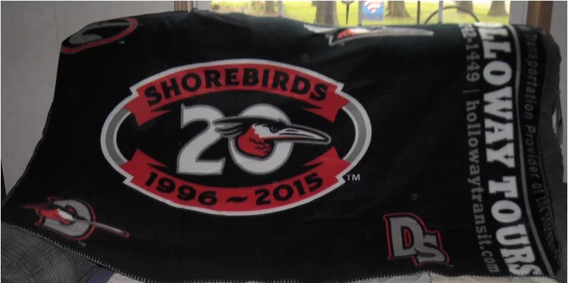 fleece blanket - delmarva shorebirds - baltimore orioles