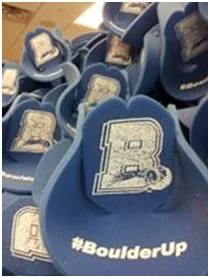 foam cowboy hat - rockland boulders - canadian american assoc