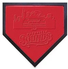 home plate welcome mat - nashville sounds - oakland athletics