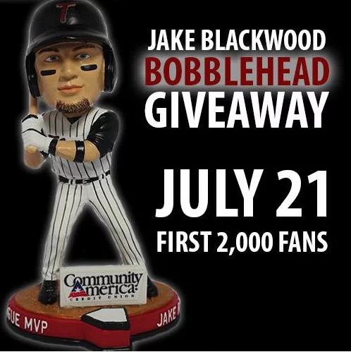 jake blackwell bobblehead - kansas city tbones - july 21, 2015