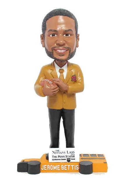 jerome bettis hof gold jacket bobblehead - state county spikes - st louis cardinals