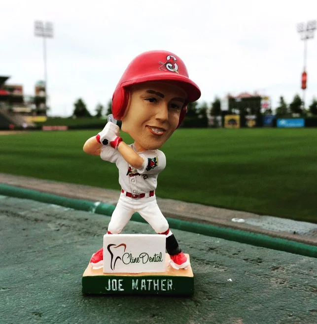 joe mather mini bobblehead - springfield cardinals - st louis cardinals