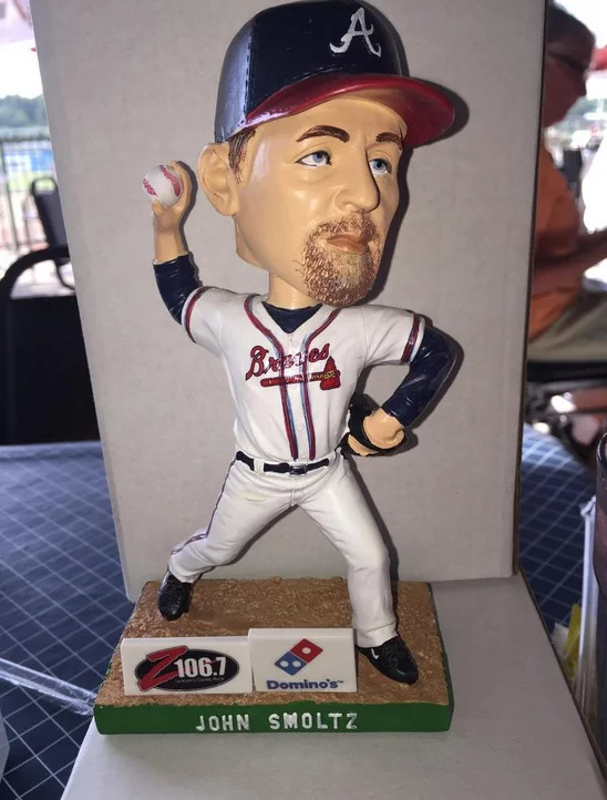 john smoltz hof bobblehead - mississippi braves - atlanta braves