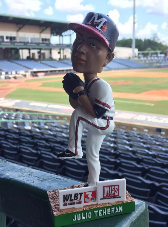 julio teheran bobblehead - mississippi braves - atlanta braves