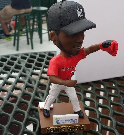 kennys vargas bobblehead - new britain rock cats - colorado rockies