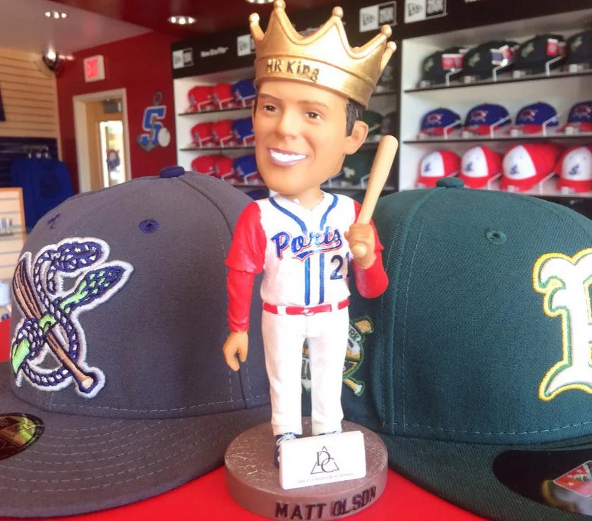 matt olson bobblehead - stockton ports - oakland athletics