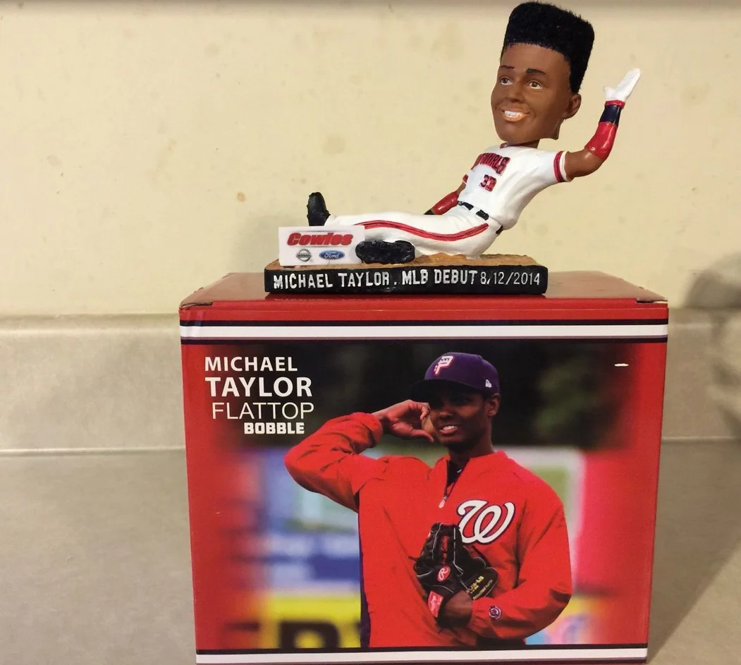 michael taylor flat top bobblehead - potomac nationals