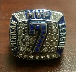 mickey mantle replica ring - tulsa drillers - los angeles dodgers