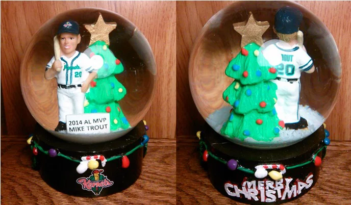 mike trout snowglobe - cedar rapids kernels - minnesota twins (2)