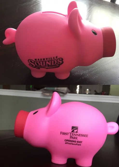 nashville sounds piggy bank - april 17, 2015