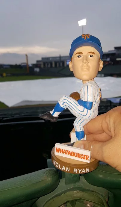 nolan ryan bobblehead - round rock express - texas rangers