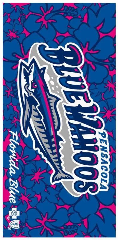 pensi blue wahoos - cincy reds - beach towel