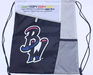 pensi blue wahoos - cincy reds - drawstring bag