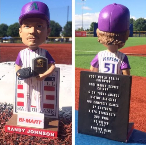 randy johnson hof bobblehead - hillsboro hops - arizona diamondbacks (2)