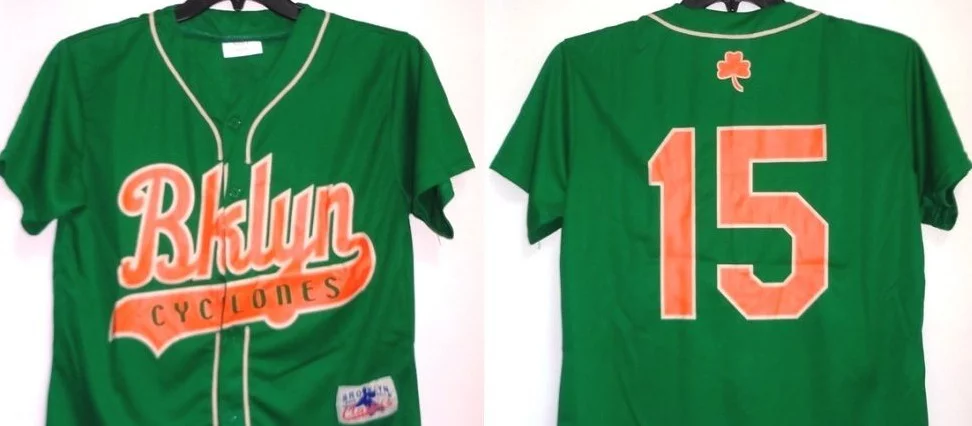 replica jersey irish shamrock - brooklyn cyclones - new york mets