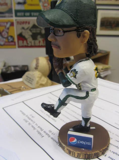 ronnie wild thing roberts bobblehead - lynchburg hillcats - cleveland indians