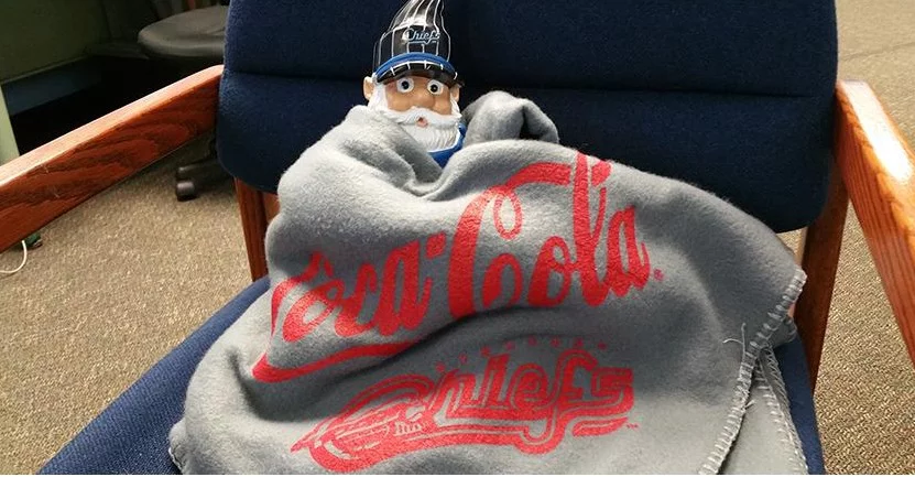 syracuse chiefs fleece blanket - nationals - april 18, 2015