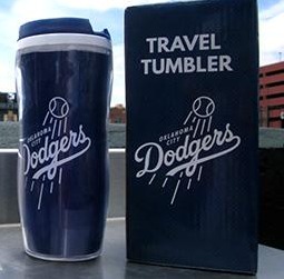 travel tumbler - oklahoma city dodgers - los angeles dodgers