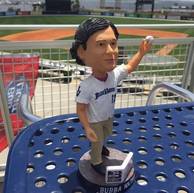 bubba watson bobblehead - pensacola blue wahoos - cincinnati reds