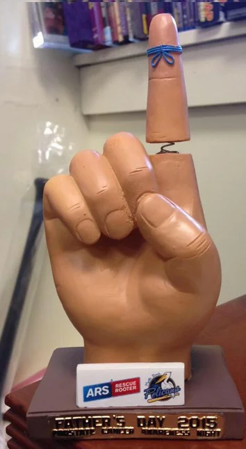 prostate awareness bobble finger - myrtle beach pelicans - chicago cubs (2)