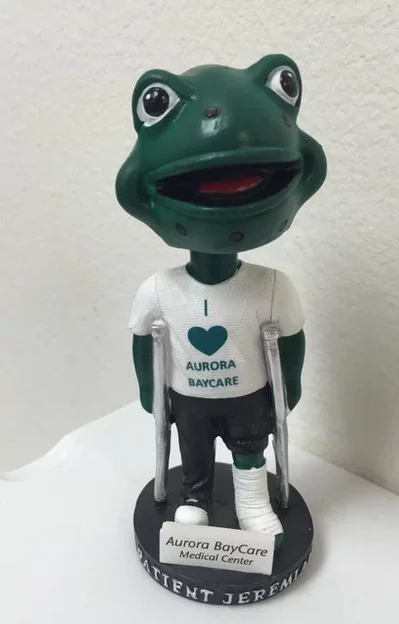 Patient Jeremiah Bobblehead - greenbay bullfrogs - northwoods league