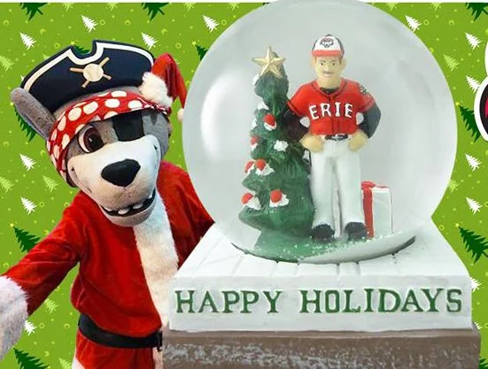 snowglobe - erie seawolves - detroit tigers