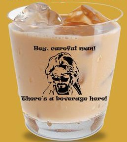 big lebowski white russian rock glass - inland empire 66ers - los angeles angels