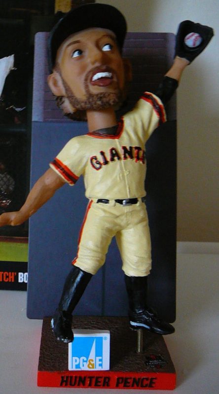 Hunter Pence Wall Catch Bobblehead Giants