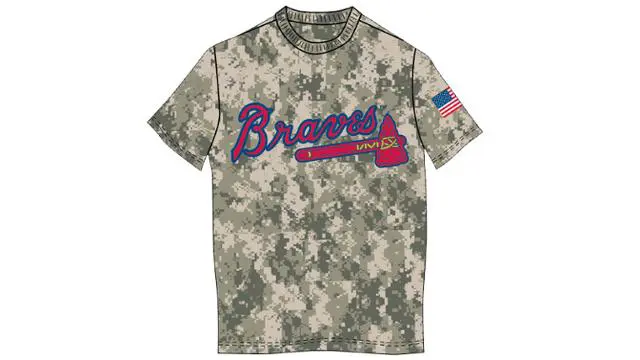 May 30, 2016 Atlanta Braves - Camo Military Shirt - Stadium