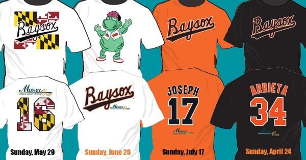 Bowie Baysox T Shirts 2016