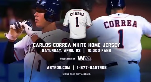 astros replica jersey giveaway