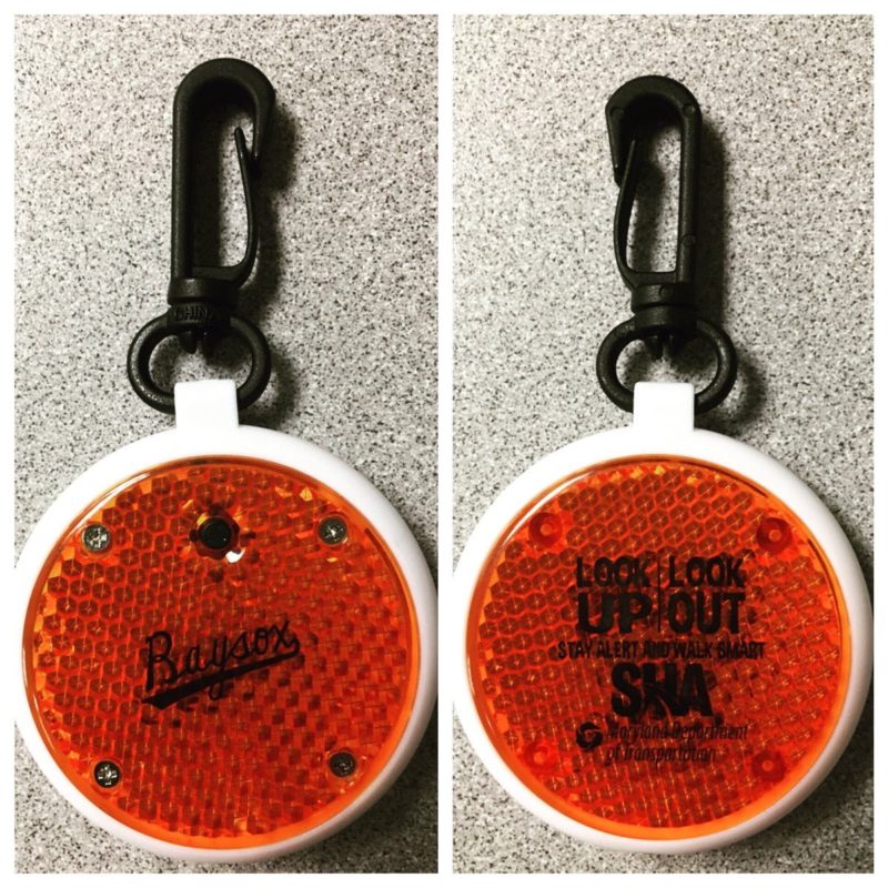 Bowie Baysox Walking Reflector 8-25-2016