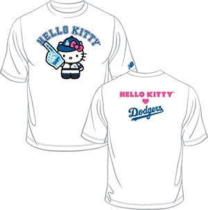 hello kitty dodgers shirt