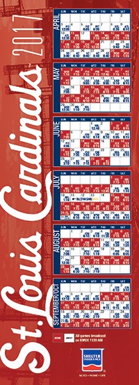 October 2, 2016 St Louis Cardinals - 2017 Schedule Magnet - Stadium Giveaway Exchange