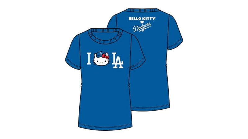 hello kitty dodgers shirt